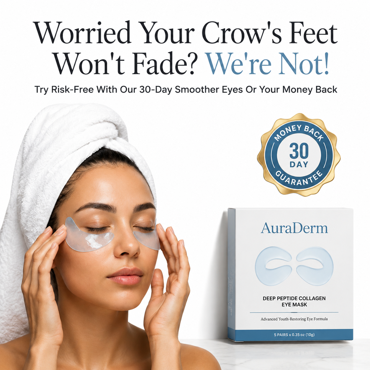 AuraDerm Deep Peptide Collagen Eye Mask